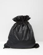 Asos Soft Drawstring Backpack - Black