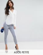 Asos Petite High Waist Pants In Skinny Fit - Gray