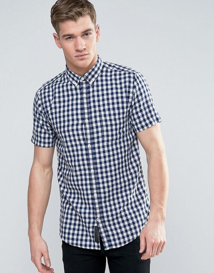 Produkt Short Sleeve Check Shirt - White