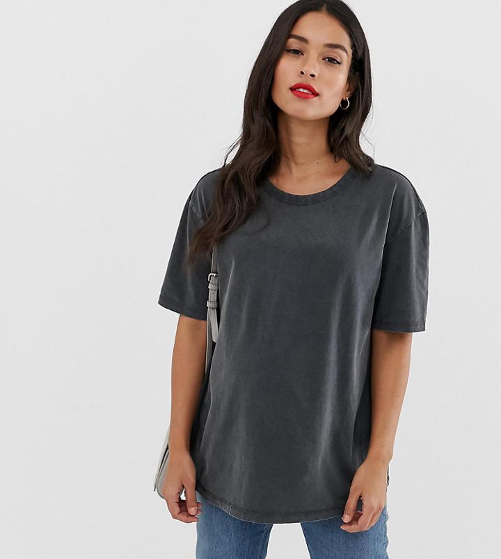 New Look Maternity Boyfriend Tee In Gray - Gray