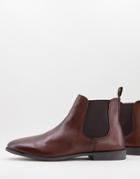 Silver Street Leather Formal Chelsea Boots In Brown