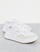 Lacoste Court Slam 319 Suede Mix Chunky Sneakers In White
