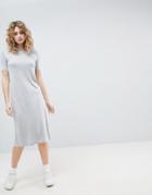 Weekday Column Midi Dress - Gray