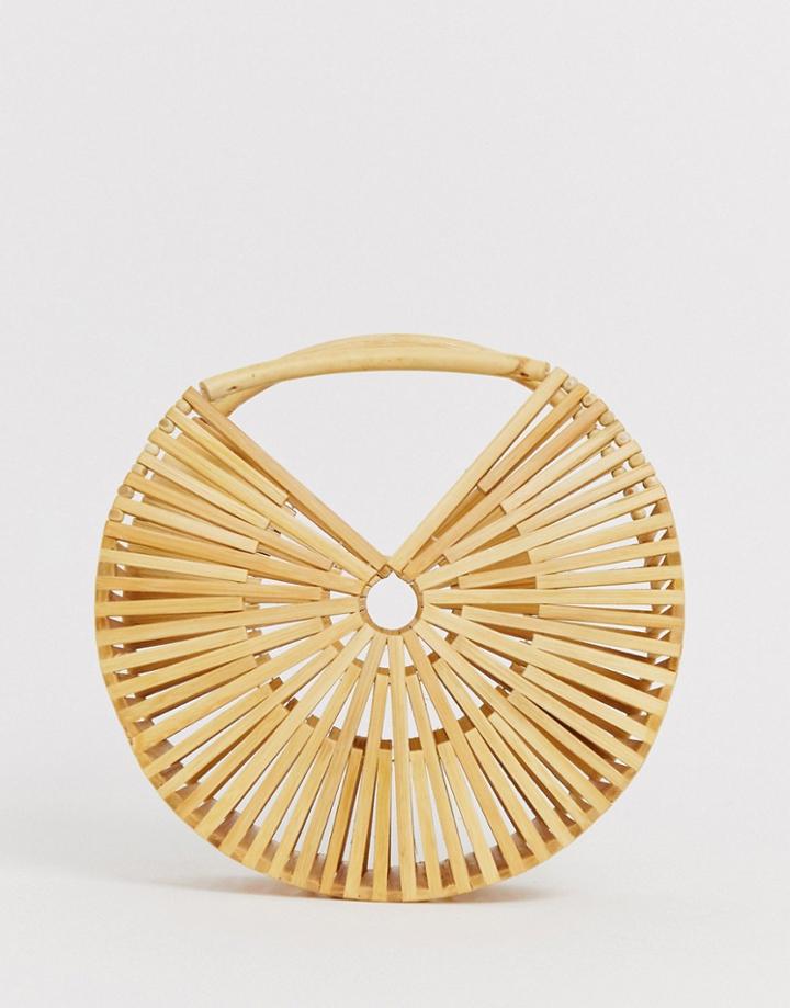 Asos Design Bamboo Circle Bag - Tan