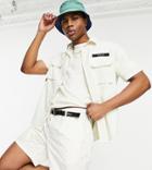 Polo Ralph Lauren Asos Exclusive Collab Ripstop Shorts In Cream With Belt Fastening And Pony Logo-white