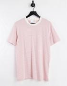 Selected Homme Stripe T-shirt In Pink