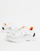 Asos Design Declare Chunky Sneakers In White Silver And Black-multi