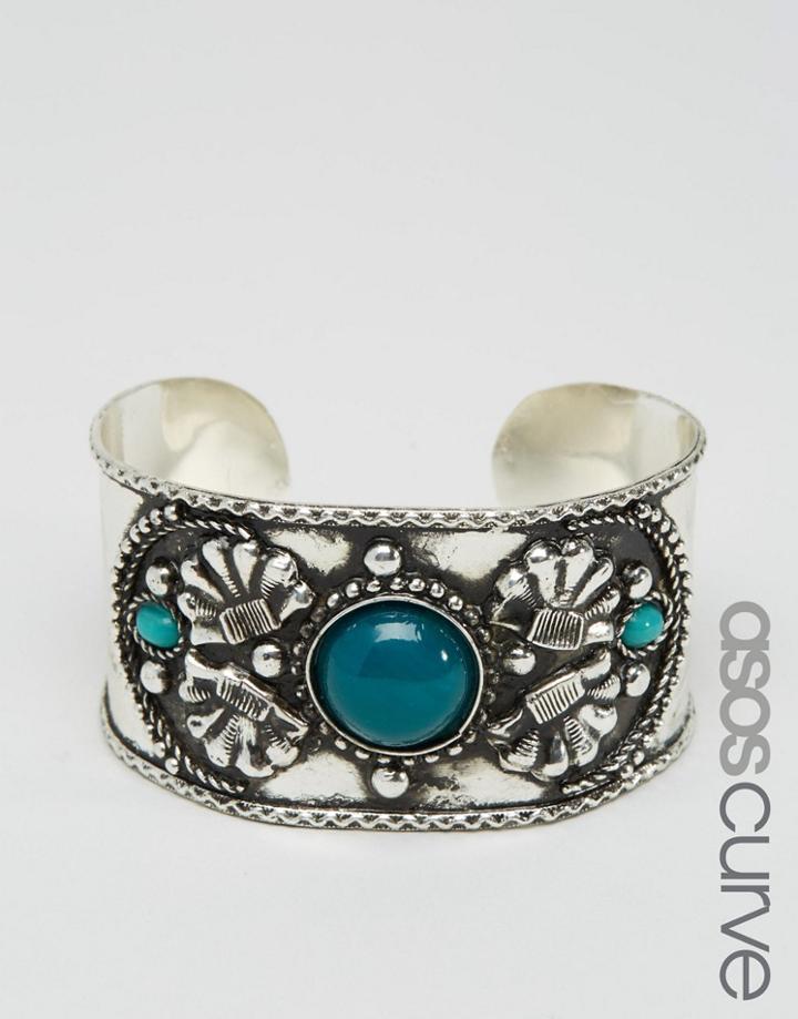 Asos Curve Festival Stone Cuff Bracelet - Multi