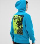 Collusion Tall Hoodie With Back Print In Blue - Blue