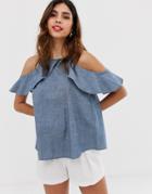 Vero Moda Chambray Cami Top - Blue