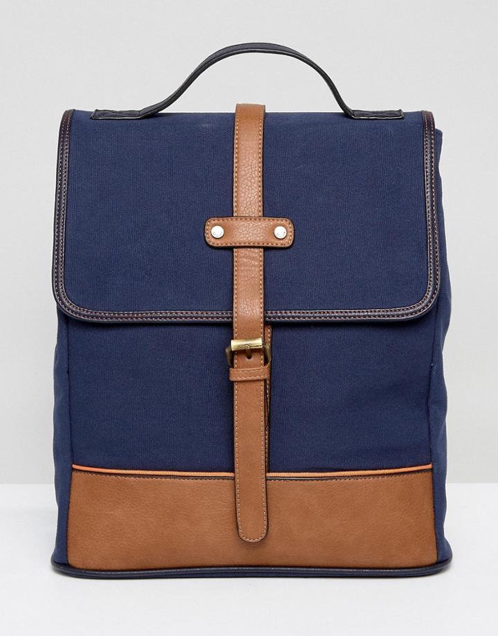 Dune Luke Canvas Backpack - Navy