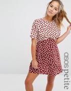 Asos Petite Spot Mix & Match Dress - Multi