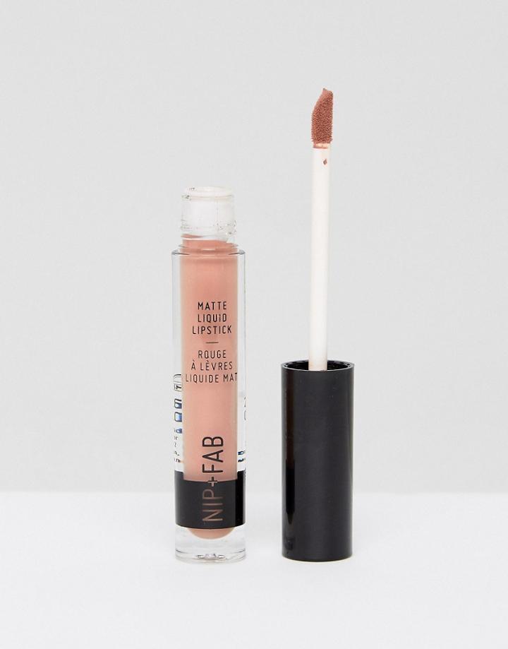 Nip+fab Make Up Matte Liquid Lipstick Biscuit - Pink
