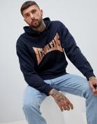 Asos Design Oversized Hoodie With New Orleans Print In Navy - Navy