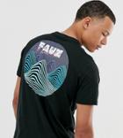Friend Or Faux Tall Voltage Wave Back Print T-shirt-black