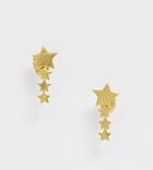 Ottoman Hands Gold Plated Star Climber Earrings
