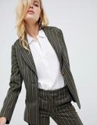 Sisley Stripe Tailored Blazer - Green