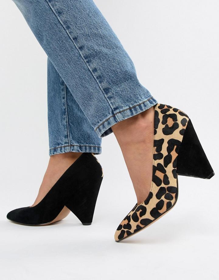 Asos Design Potion Premium Leather High Heels - Multi