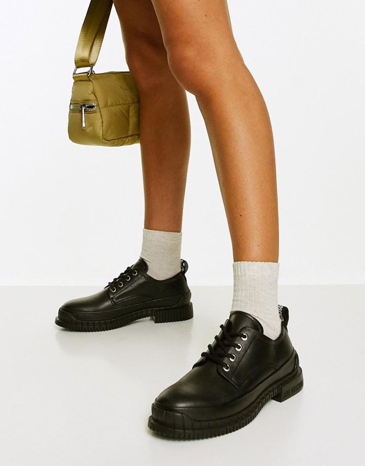 Love Moschino Chunky Flat Shoes In Black
