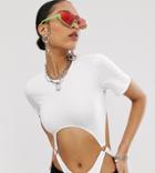 Collusion Cut Out Ring Detail Body-white