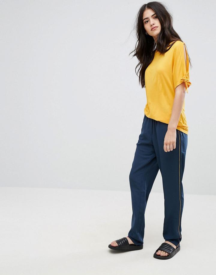 Vila Peg Leg Pants - Navy