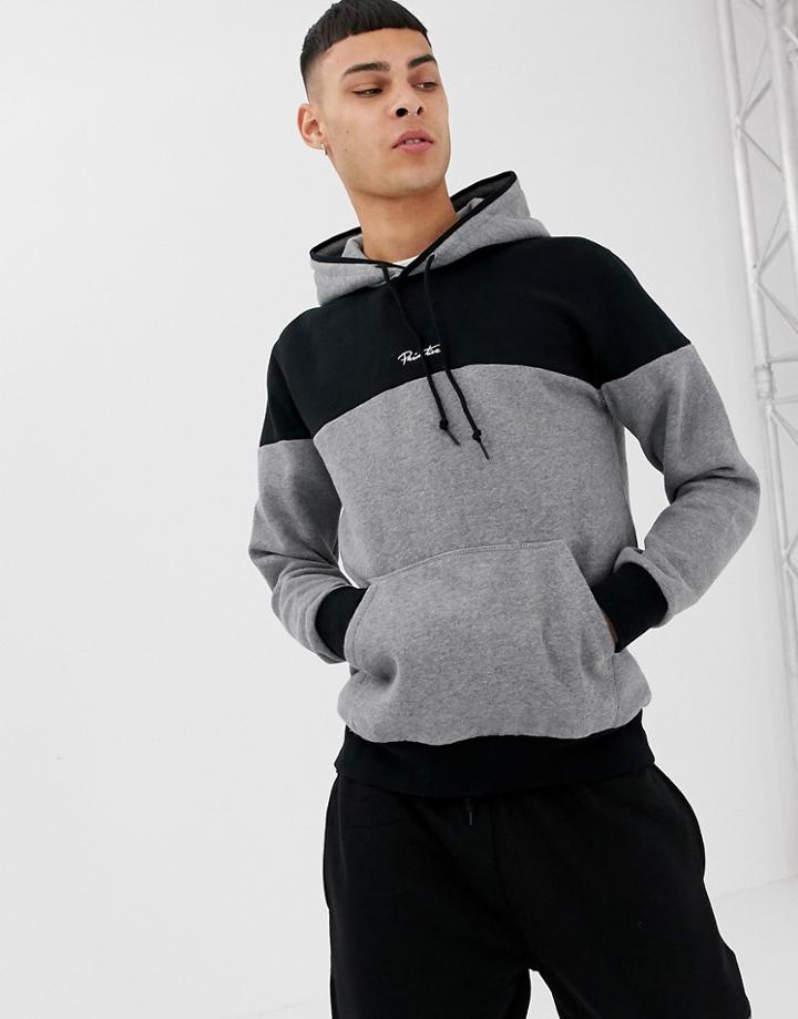 Primitive Pacer Hoodie With Contrast Panel In Gray