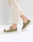 Pull & Bear Baseball Sneaker In Green - Green