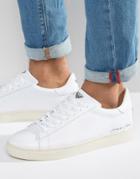 Armani Jeans Elastic Sneakers In White - White