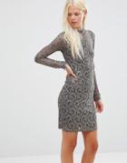 Minimum Sella Lace Bodycon Dress - Green
