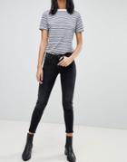 Blend She Sal Cropped Skinny Jeans - Black