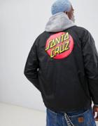 Santa Cruz Screaming Hand Coach Jacket In Black - Black