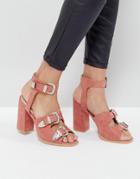 Raid Reeta Pink Western Heeled Sandals - Pink