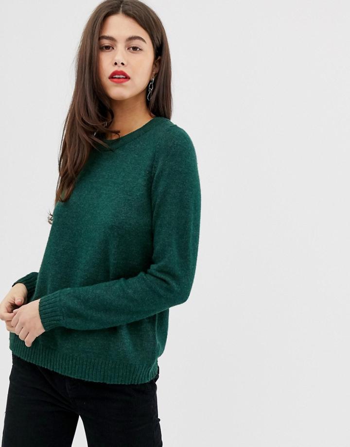 Vila Tie Back Sweater - Green