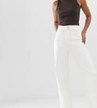 Weekday Contrast Stitching Worker Jeans In White - White