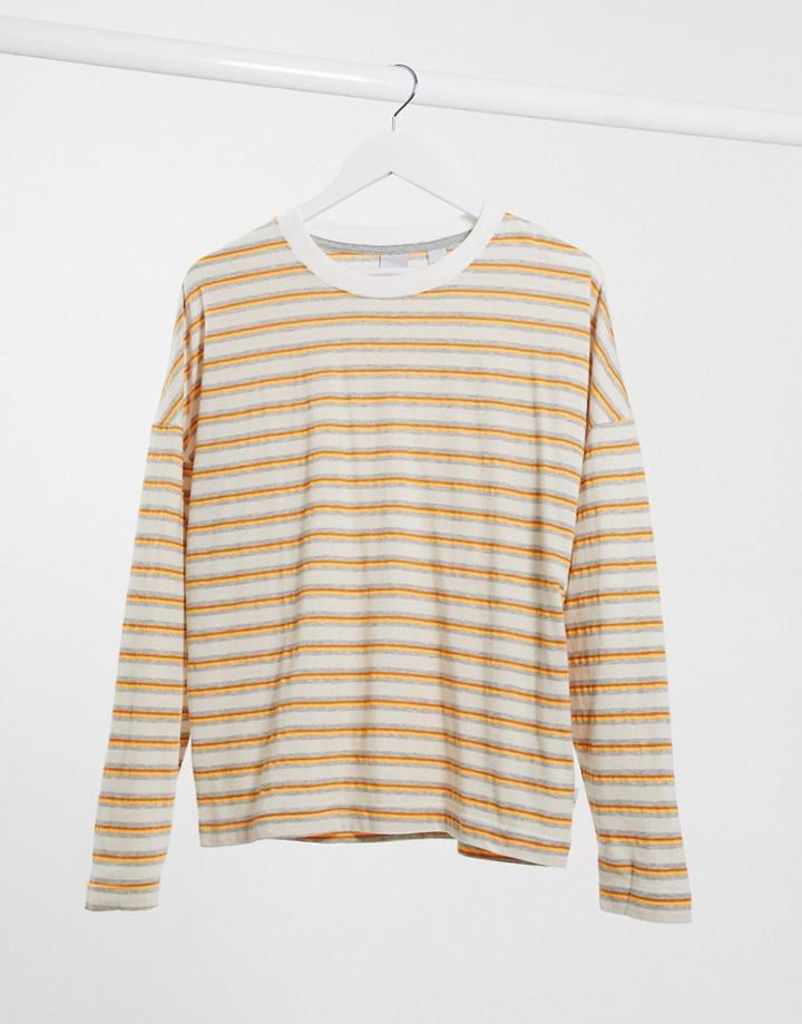 Quiksilver Fluids Striped Long Sleeved T-shirt In Orange