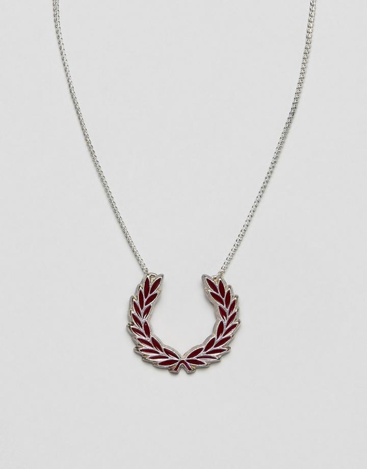 Fred Perry Laurel Wreath Silver Necklace - Silver