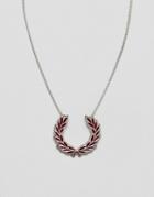 Fred Perry Laurel Wreath Silver Necklace - Silver