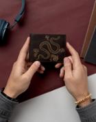 Asos Leather Wallet With Emboss Snake - Brown