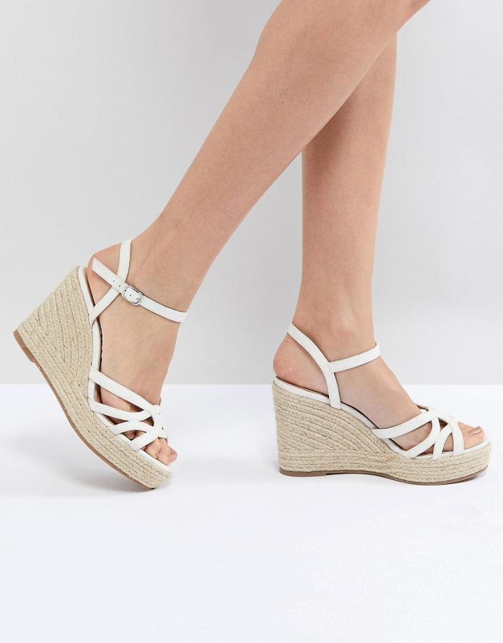 Head Over Heels By Dune Espradrille Wedge In White - White