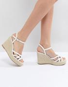 Head Over Heels By Dune Espradrille Wedge In White - White