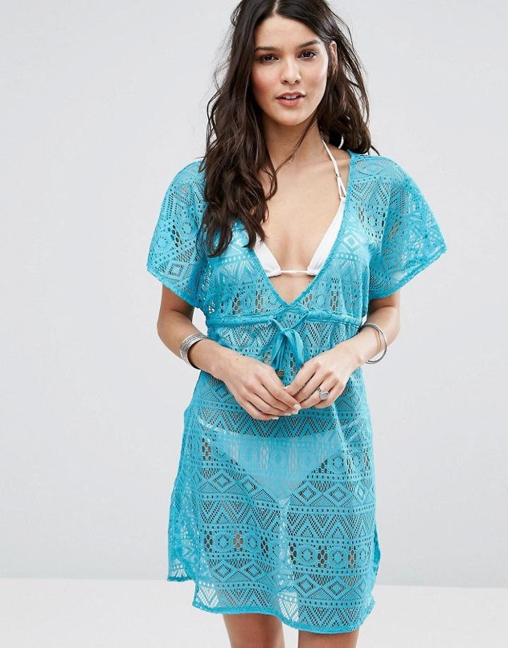 Dorina Fiji Crochet Dress - Blue