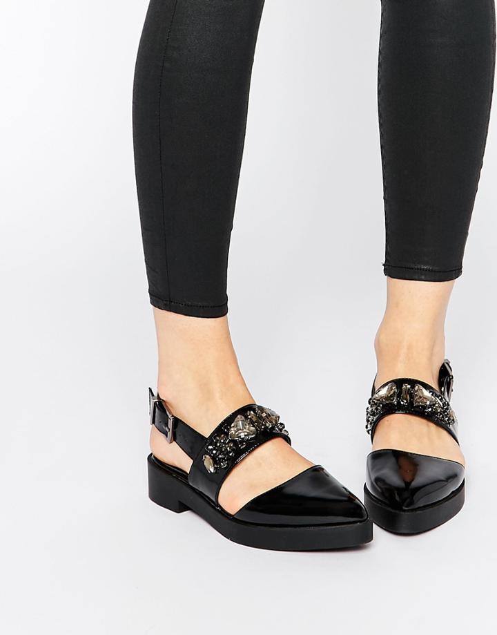 Asos Merry Flat Shoes - Black