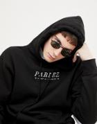 Parlez Hoodie With Embroidered Logo In Black - Black