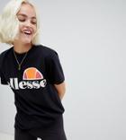 Ellesse Boyfriend T-shirt With Chest Logo-black