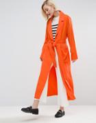 Asos Soft Drape Kimono - Orange