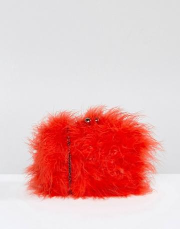 Chi Chi London Furry Bag - Red