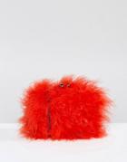 Chi Chi London Furry Bag - Red