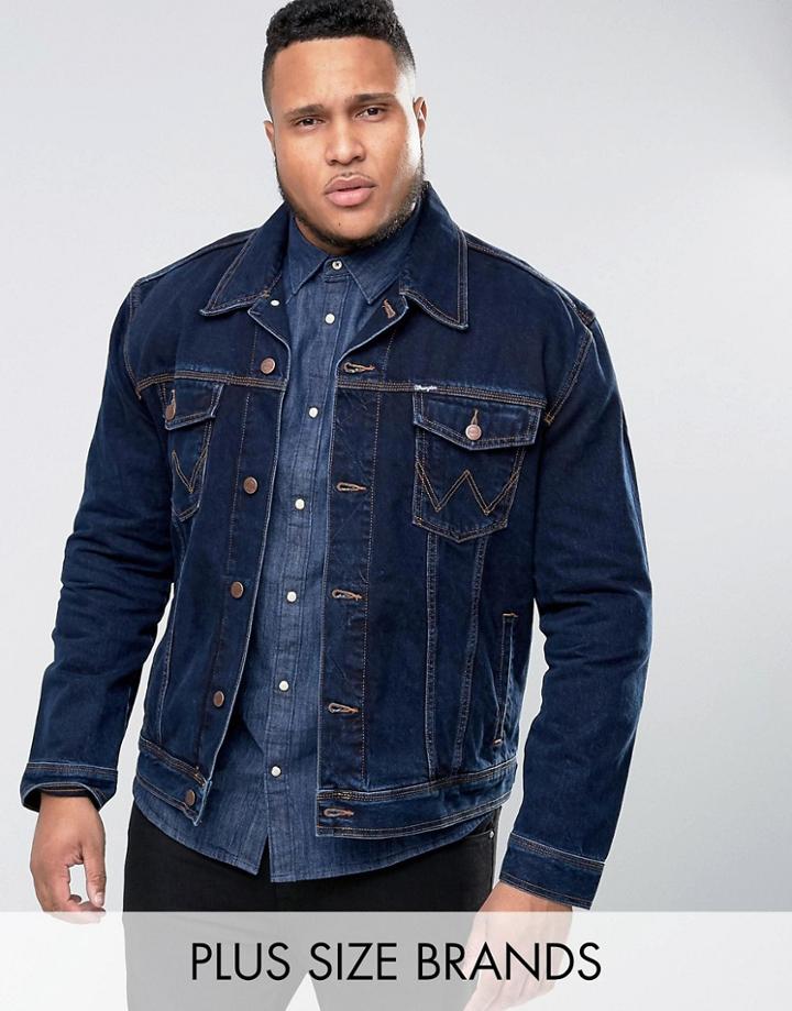 Wrangler Plus Authentic Denim Jacket - Navy
