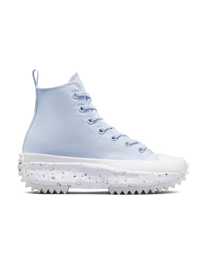 Converse Run Star Hike Hi Crater Platform Sneakers In Ash Stone-gray