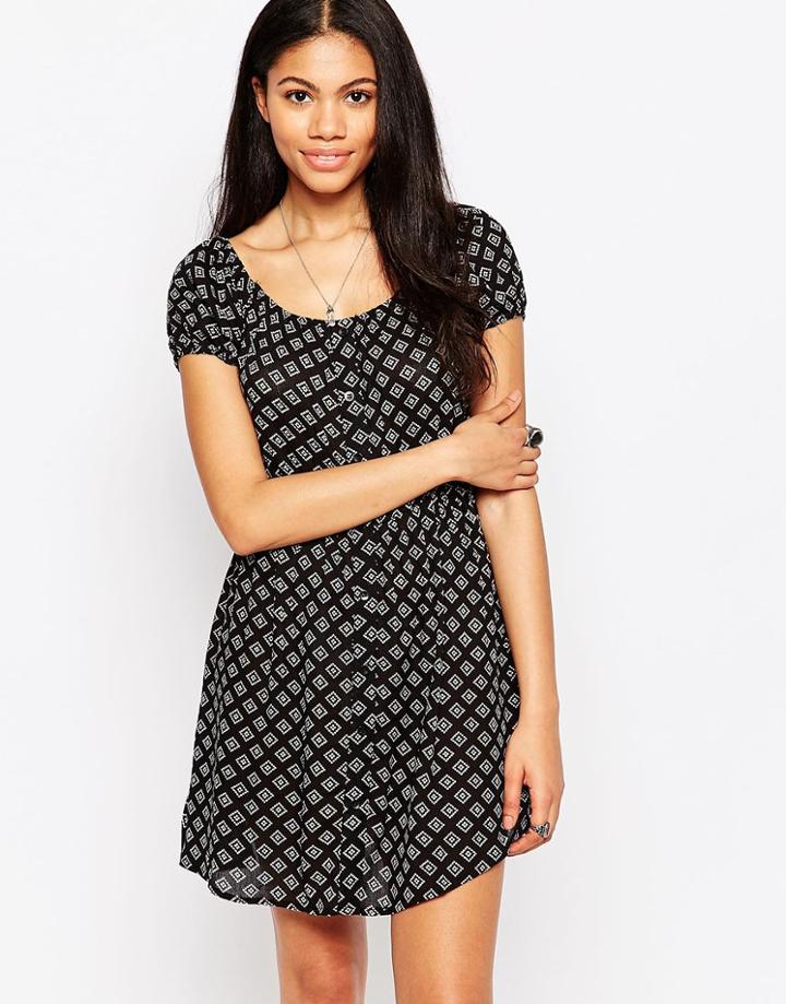 Brave Soul Skater Dress - Black